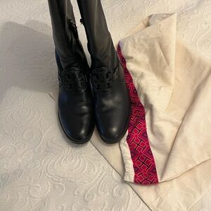 Tory Burch Black Leather Boots